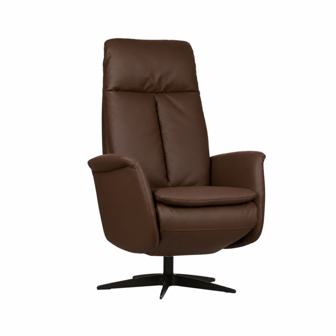 Relaxstoel Amsterdam in bruine bekleding