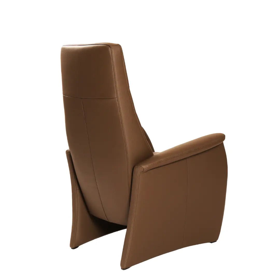 Sta-op stoel Houten in cognackleurige bekleding