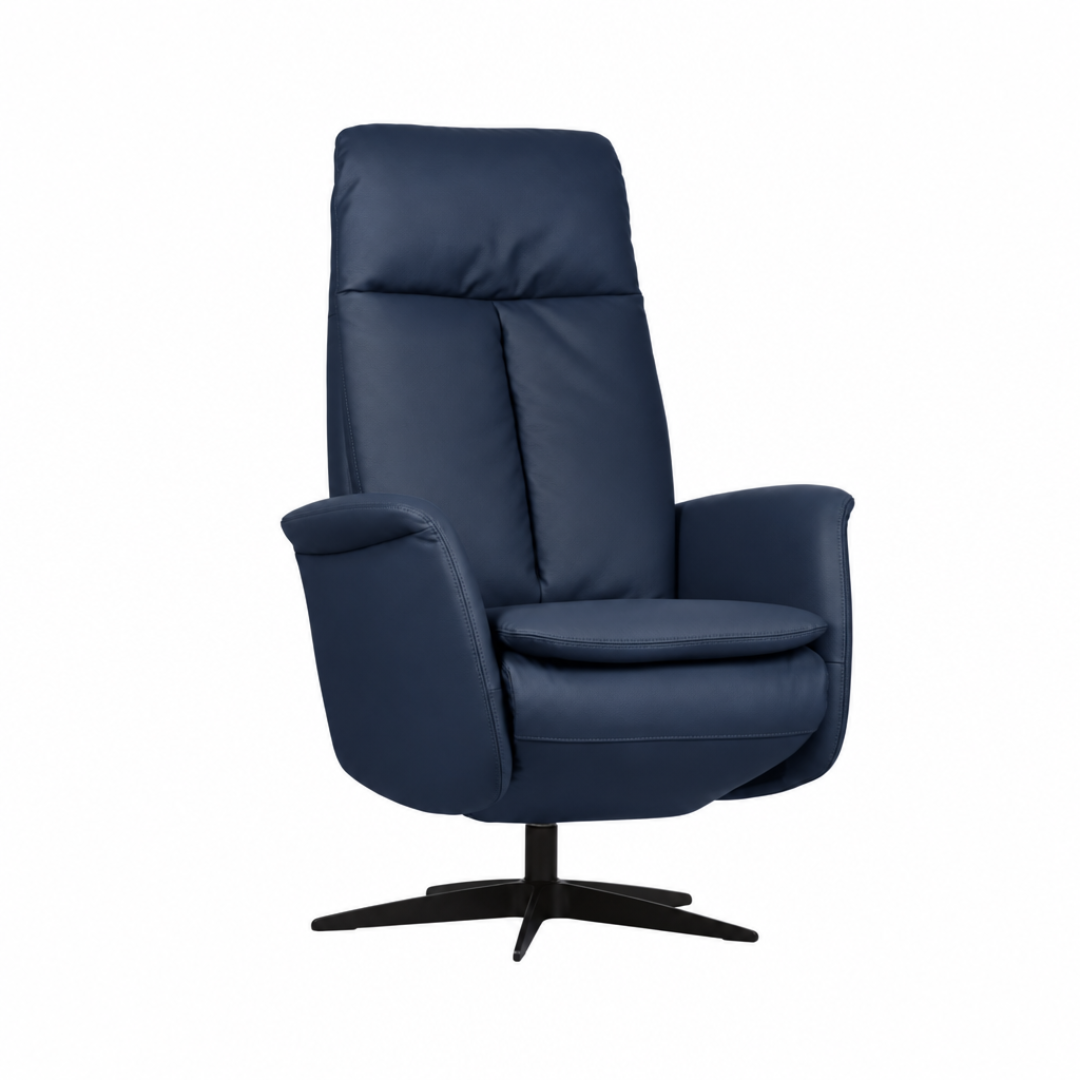 Relaxstoel Amsterdam in blauwe bekleding
