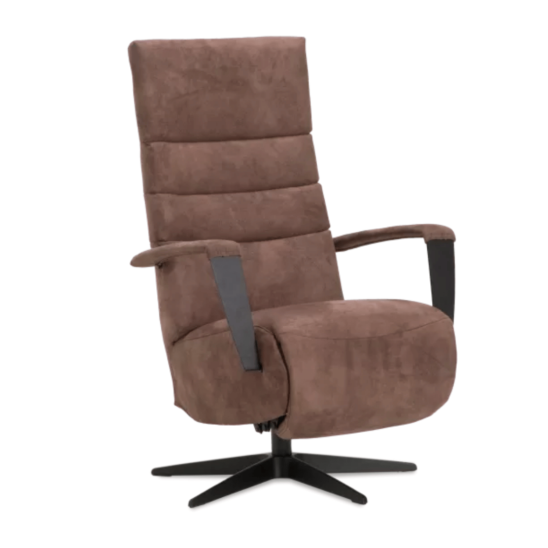 Relaxstoel Dronten in bruine bekleding