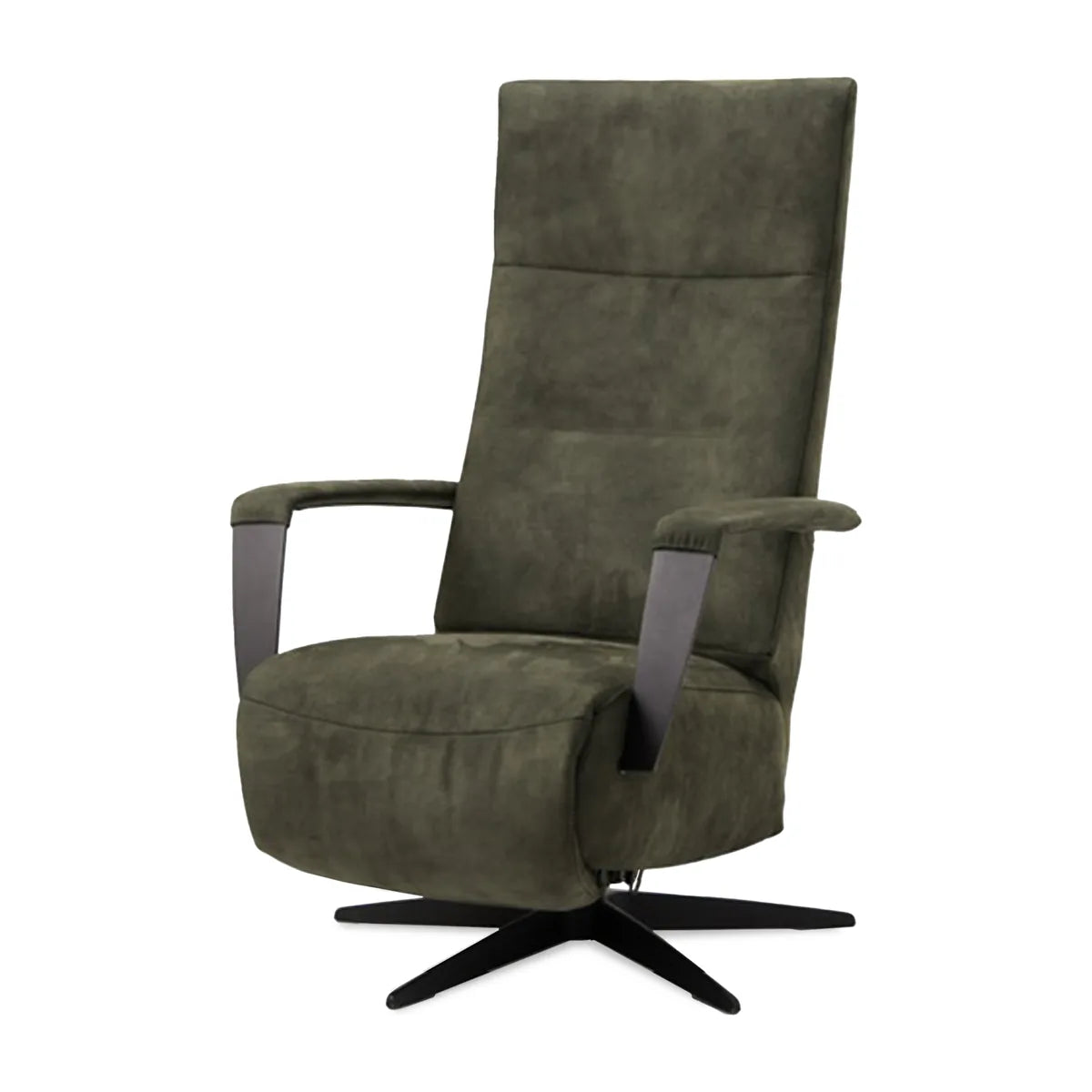Relaxstoel Almelo in olijfgroene bekleding