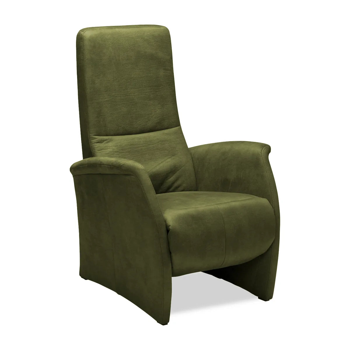 Relaxstoel Tiel in olijfgroene bekleding